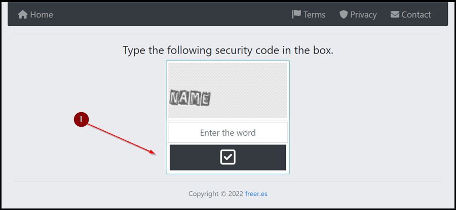 Verifikasi Kode Captcha Di Laman Situs Freer