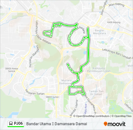 Bus Pj06 Route