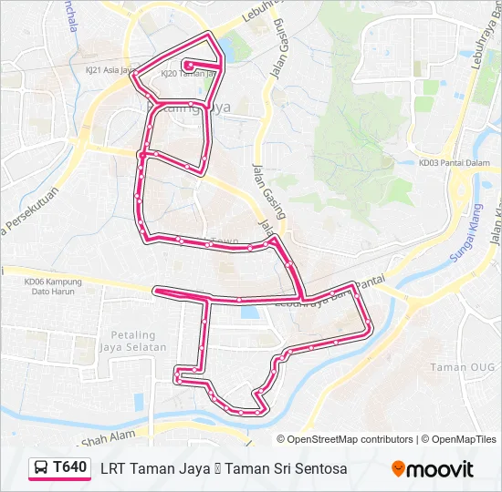 Bus T640 Route