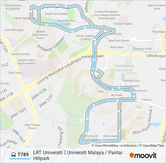 Bus T789 Route