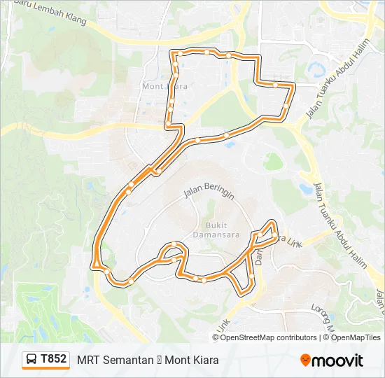Bus T852 Route