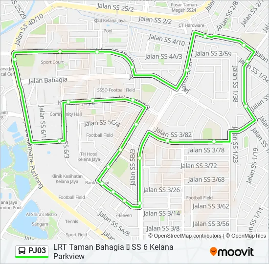 Bus Pj03 Route