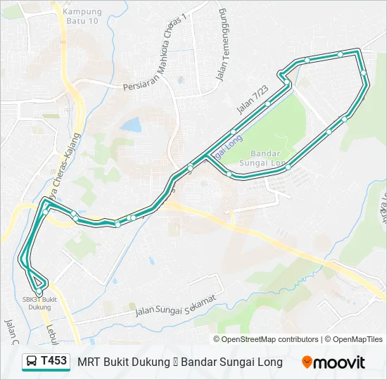 Bus T453 Route