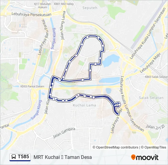 Bus T585 Route