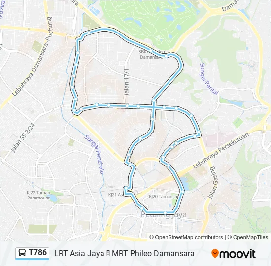 Bus T786 Route