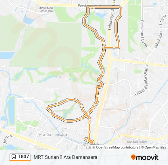 Bus T807 Route