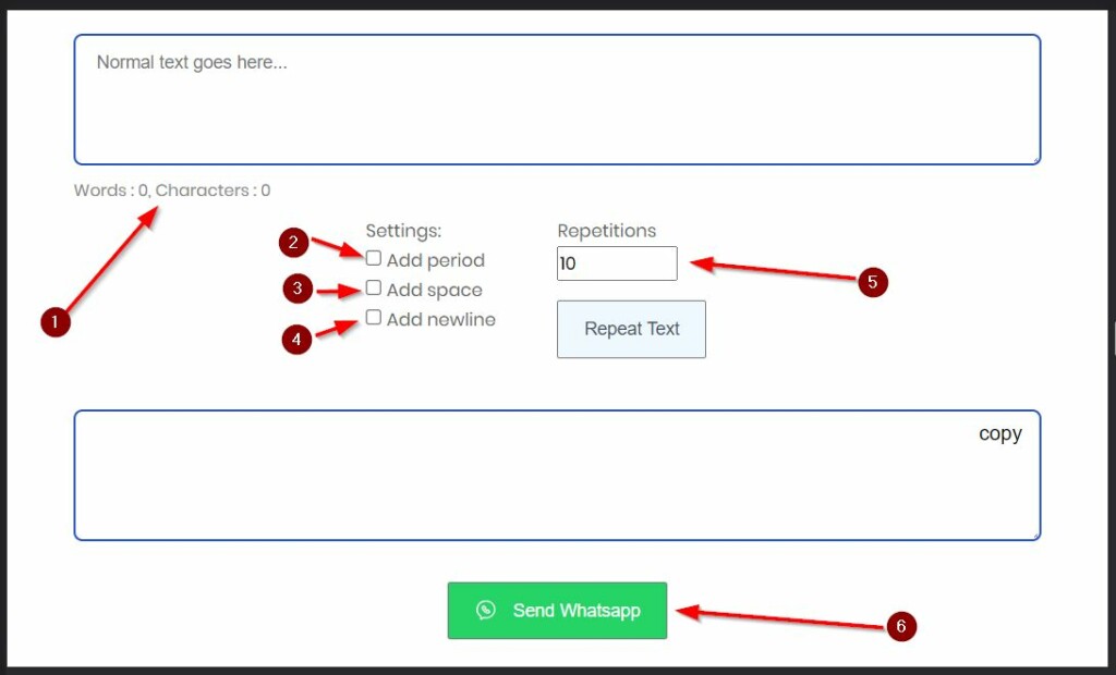 Cara Dan Fitur Text Repeater Ke Wa