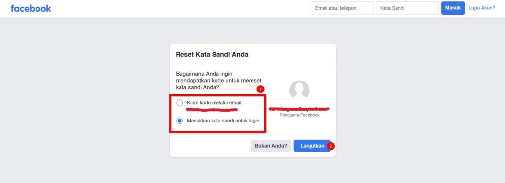 Reset Kata Sandi Untuk Memulihkan Akun